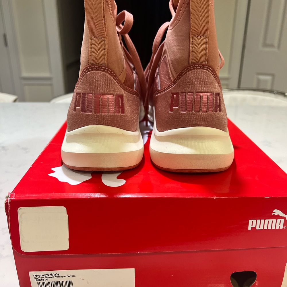 Puma Phenom Wn’s Cameo Brown-Whisper White Women’s High Top Sneakers Size US 10 - Picture 4 of 8